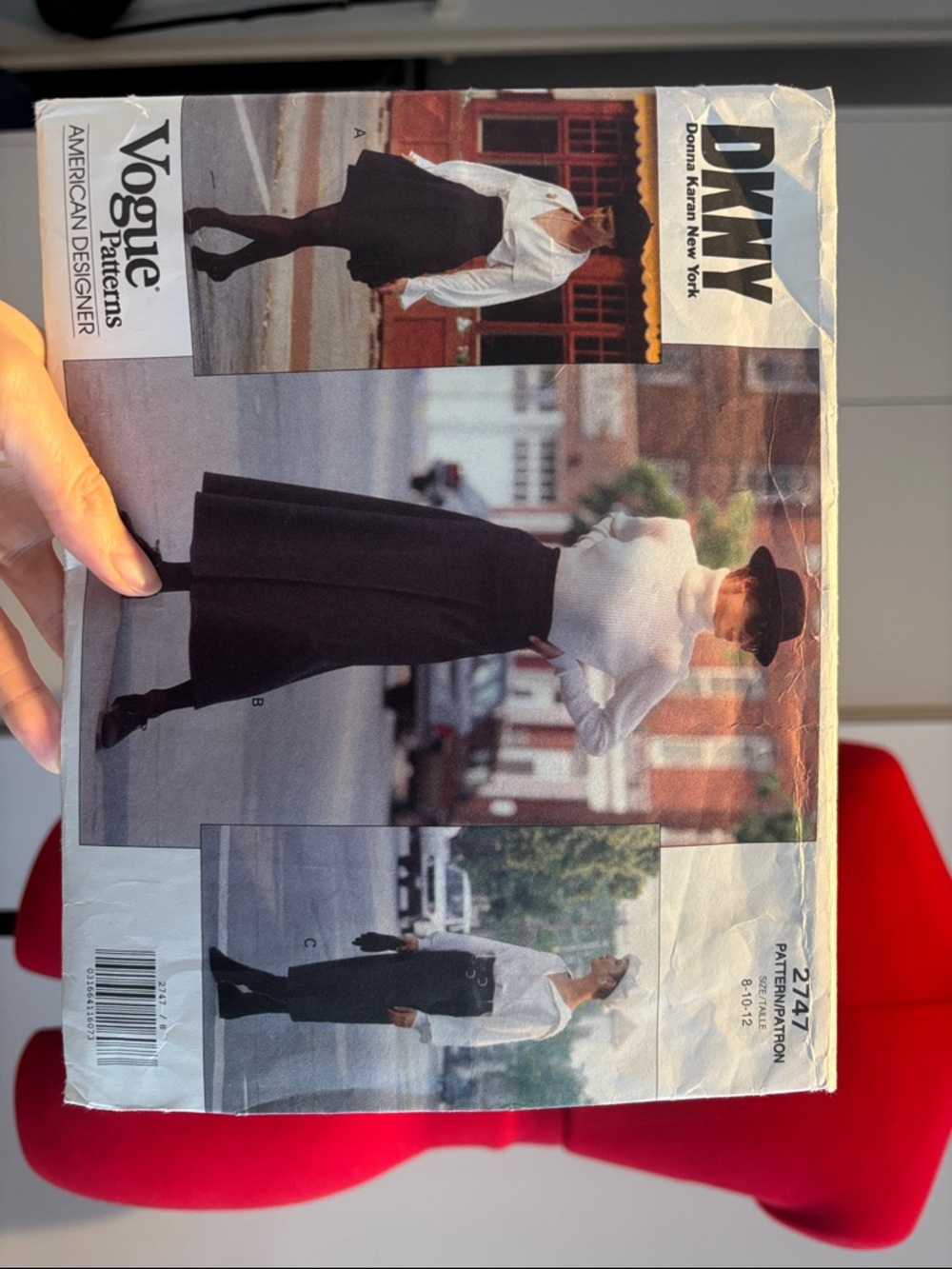 DKNY Black Skirt and White Blouse Sewing Pattern